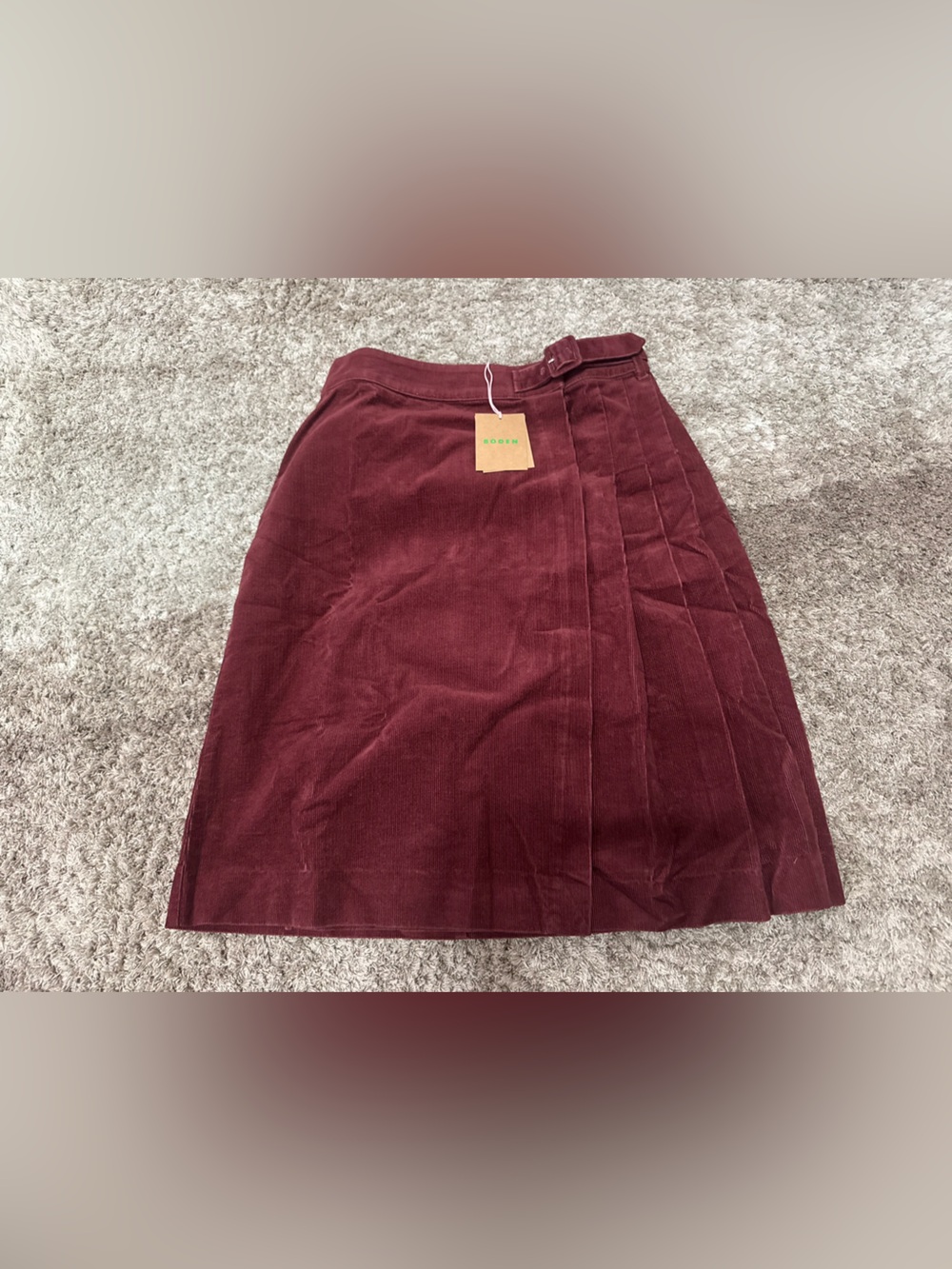 Boden Brown Helen Cord Kilt Skirt
